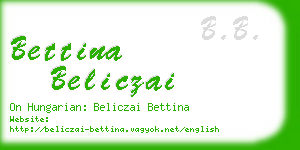 bettina beliczai business card